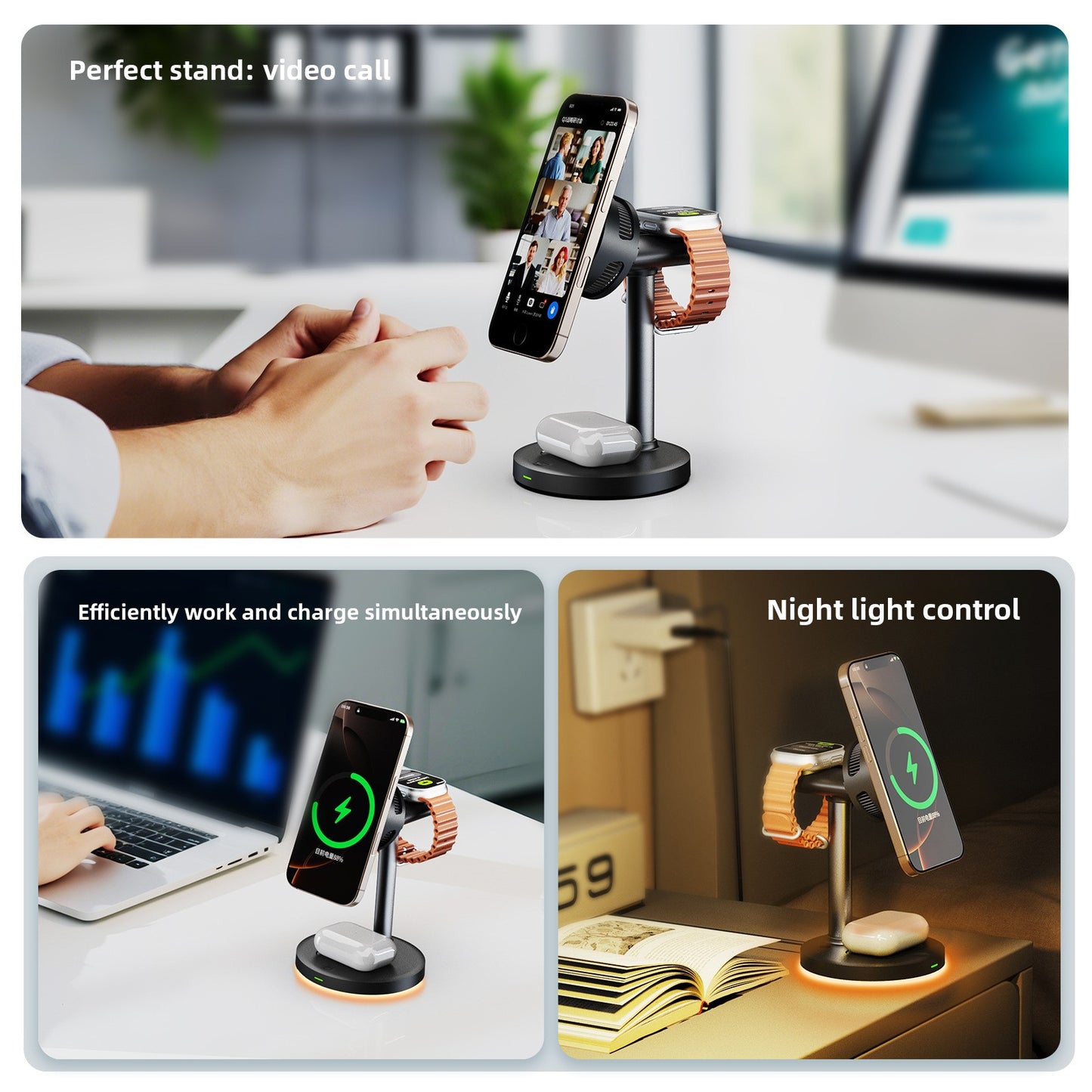 Ice magnetic cooling mobile phone wireless charger