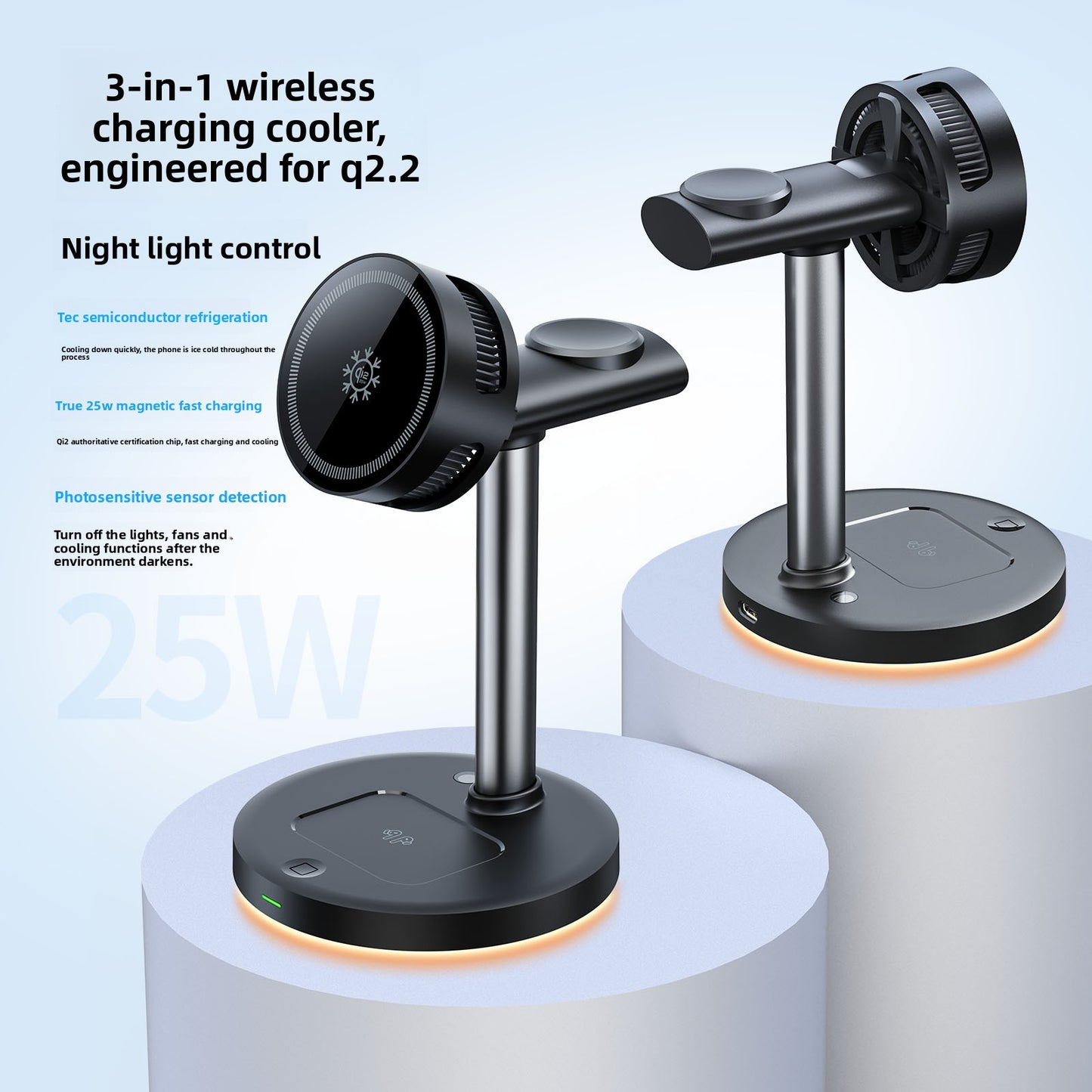 Ice magnetic cooling mobile phone wireless charger